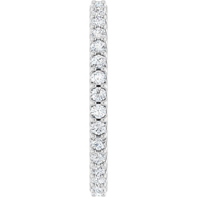 Platinum Round Lab-Grown Diamond Shared-Prong Eternity Band – 1.5 mm Stones (1/2–5/8 CTW) - view 4