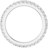 Platinum Round Lab-Grown Diamond Shared-Prong Eternity Band – 1.5 mm Stones (1/2–5/8 CTW) - view 2