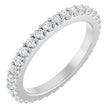 Platinum Round Lab-Grown Diamond Shared-Prong Eternity Band – 1.5 mm Stones (1/2–5/8 CTW)