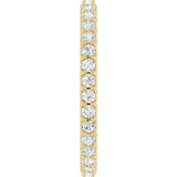 14K Gold Round Lab-Grown Diamond Shared-Prong Eternity Band – 1.5 mm Stones (1/2–5/8 CTW) - Yellow Gold - view 4