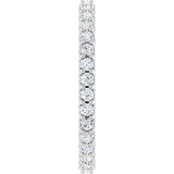 Platinum Round Lab-Grown Diamond Shared-Prong Eternity Band – 1.5 mm Stones (1/2–5/8 CTW) - view 4