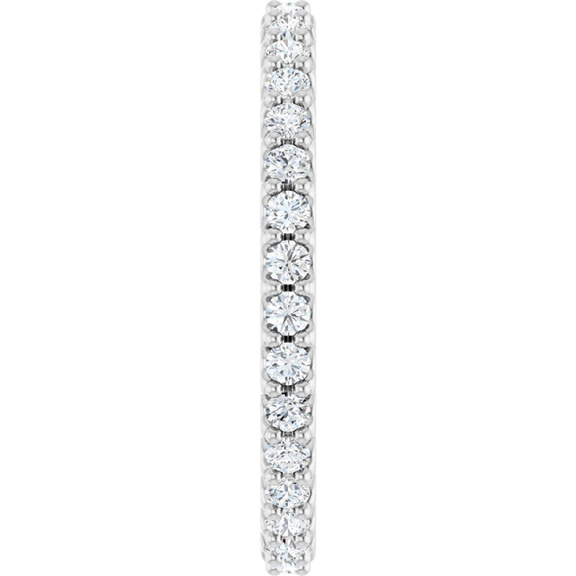 Platinum Round Lab-Grown Diamond Shared-Prong Eternity Band – 1.5 mm Stones (1/2–5/8 CTW) - view 4