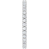 Platinum Round Lab-Grown Diamond Shared-Prong Eternity Band – 1.5 mm Stones (1/2–5/8 CTW) - view 4