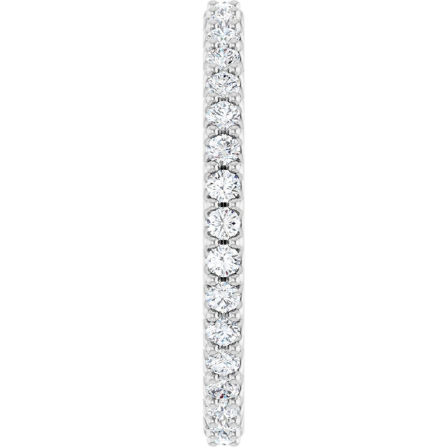 Platinum Round Lab-Grown Diamond Shared-Prong Eternity Band – 1.5 mm Stones (1/2–5/8 CTW) - view 4