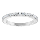 Platinum Round Lab-Grown Diamond Shared-Prong Eternity Band – 1.5 mm Stones (1/2–5/8 CTW) - view 3