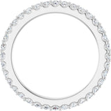 Platinum Round Lab-Grown Diamond Shared-Prong Eternity Band – 1.5 mm Stones (1/2–5/8 CTW) - view 2