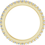 14K Gold Round Lab-Grown Diamond Shared-Prong Eternity Band – 1.5 mm Stones (1/2–5/8 CTW) - Yellow Gold - view 2