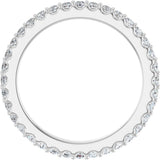 Platinum Round Lab-Grown Diamond Shared-Prong Eternity Band – 1.5 mm Stones (1/2–5/8 CTW) - view 2