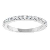Platinum Round Natural Diamond Shared-Prong Eternity Band – 1.5 mm Stones (1/2–5/8 CTW) .0 - view 3
