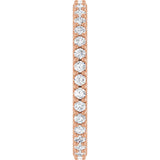 14K Gold Round Lab-Grown Diamond Shared-Prong Eternity Band – 1.5 mm Stones (1/2–5/8 CTW) - Rose Gold - view 4