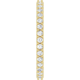 14K Gold Round Lab-Grown Diamond Shared-Prong Eternity Band – 1.5 mm Stones (1/2–5/8 CTW) - Yellow Gold - view 4