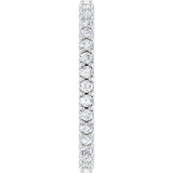 Platinum Round Natural Diamond Shared-Prong Eternity Band – 1.5 mm Stones (1/2–5/8 CTW) .0 - view 4