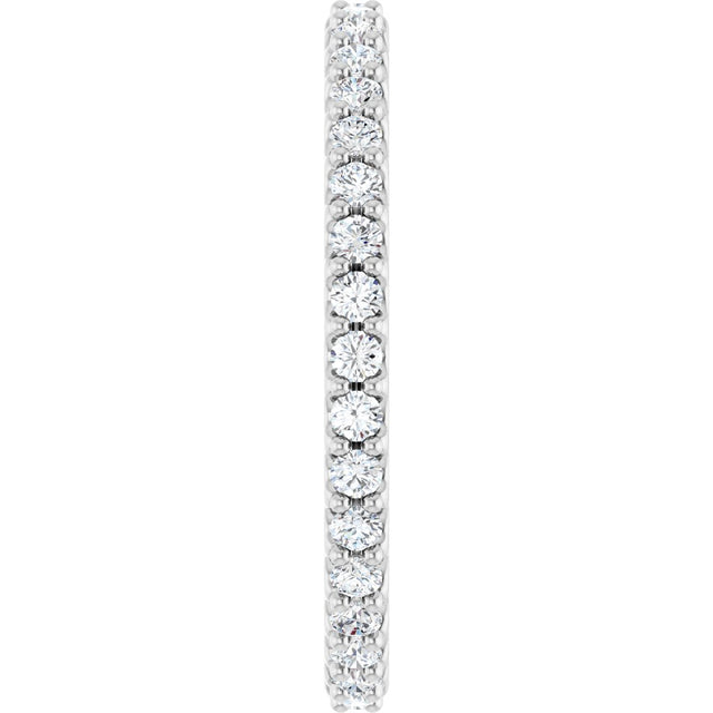 Platinum Round Lab-Grown Diamond Shared-Prong Eternity Band – 1.5 mm Stones (1/2–5/8 CTW) - view 4