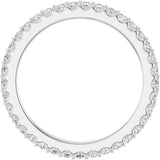 Platinum Round Lab-Grown Diamond Shared-Prong Eternity Band – 1.5 mm Stones (1/2–5/8 CTW) - view 2