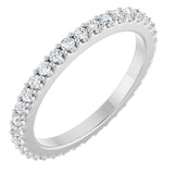 Platinum Round Natural Diamond Shared-Prong Eternity Band – 1.5 mm Stones (1/2–5/8 CTW) .0
