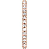 14K Gold Round Lab-Grown Diamond Shared-Prong Eternity Band – 1.5 mm Stones (1/2–5/8 CTW) - Rose Gold - view 4