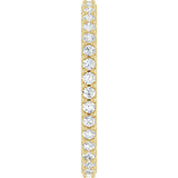 14K Gold Round Lab-Grown Diamond Shared-Prong Eternity Band – 1.5 mm Stones (1/2–5/8 CTW) - Yellow Gold - view 4