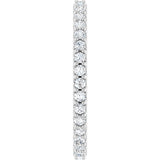 Platinum Round Natural Diamond Shared-Prong Eternity Band – 1.5 mm Stones (1/2–5/8 CTW) .0 - view 4