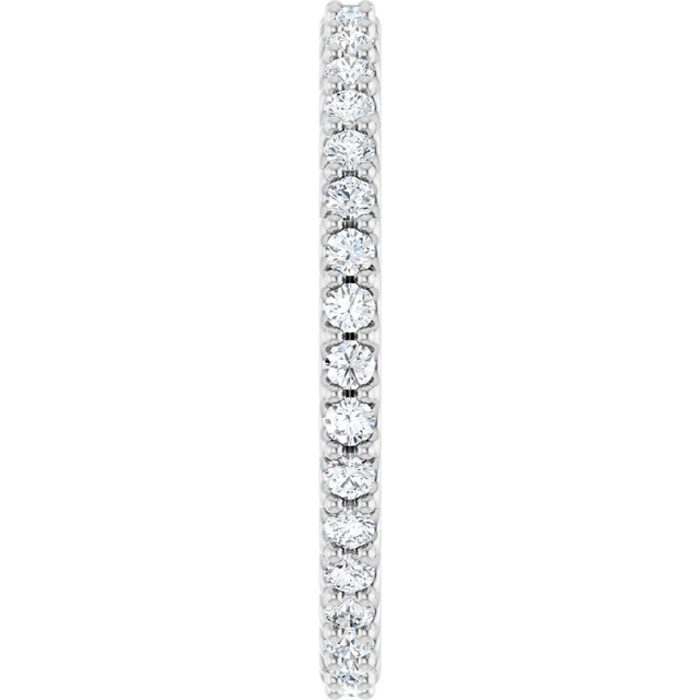 Platinum Round Natural Diamond Shared-Prong Eternity Band – 1.5 mm Stones (1/2–5/8 CTW) .0 - view 4