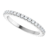 Platinum Round Lab-Grown Diamond Shared-Prong Eternity Band – 1.5 mm Stones (1/2–5/8 CTW) - view 5