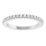 Platinum Round Natural Diamond Shared-Prong Eternity Band – 1.5 mm Stones (1/2–5/8 CTW) .0 - view 3