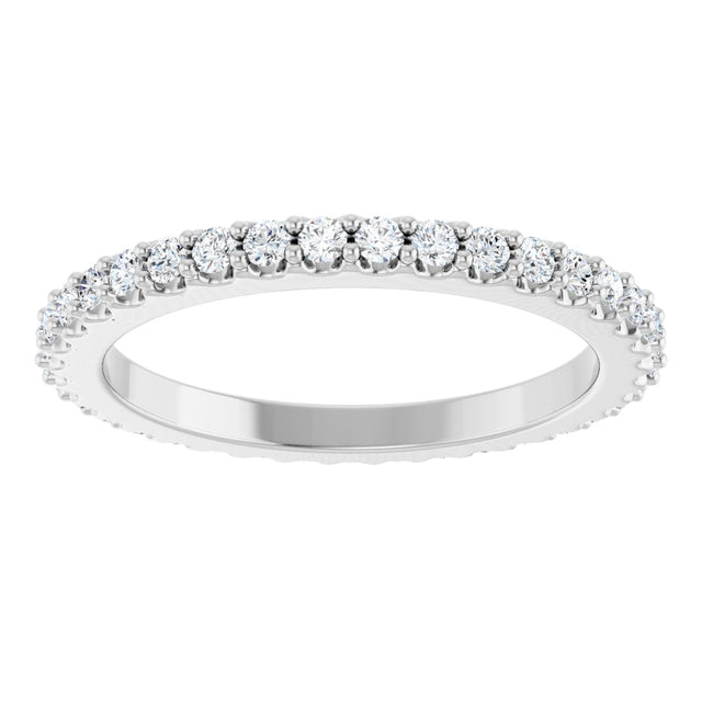 Platinum Round Lab-Grown Diamond Shared-Prong Eternity Band – 1.5 mm Stones (1/2–5/8 CTW) - view 3