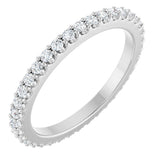 Platinum Round Natural Diamond Shared-Prong Eternity Band – 1.5 mm Stones (1/2–5/8 CTW) .0