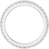 Platinum Round Lab-Grown Diamond Shared-Prong Eternity Band – 1.5 mm Stones (1/2–5/8 CTW) - view 2