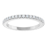 Platinum Round Lab-Grown Diamond Shared-Prong Eternity Band – 1.5 mm Stones (1/2–5/8 CTW) - view 3