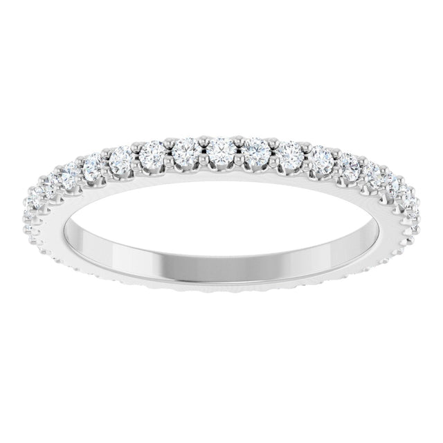 Platinum Round Lab-Grown Diamond Shared-Prong Eternity Band – 1.5 mm Stones (1/2–5/8 CTW) - view 3