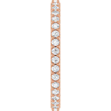 14K Gold Round Lab-Grown Diamond Shared-Prong Eternity Band – 1.5 mm Stones (1/2–5/8 CTW) - Rose Gold - view 4