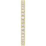 14K Gold Round Natural Diamond Shared-Prong Eternity Band – 1.5 mm Stones (1/2–5/8 CTW) .0 - Yellow Gold - view 4