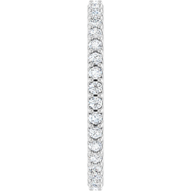 Platinum Round Natural Diamond Shared-Prong Eternity Band – 1.5 mm Stones (1/2–5/8 CTW) .0 - view 4
