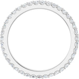 Platinum Round Lab-Grown Diamond Shared-Prong Eternity Band – 1.5 mm Stones (1/2–5/8 CTW) - view 2