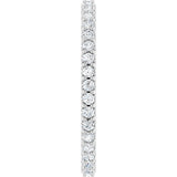Platinum Round Natural Diamond Shared-Prong Eternity Band – 1.5 mm Stones (1/2–5/8 CTW) .0 - view 4