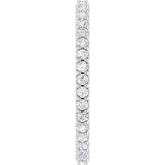 Platinum Round Natural Diamond Shared-Prong Eternity Band – 1.5 mm Stones (1/2–5/8 CTW) .0 - view 4