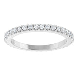 Platinum Round Natural Diamond Shared-Prong Eternity Band – 1.5 mm Stones (1/2–5/8 CTW) .0 - view 3