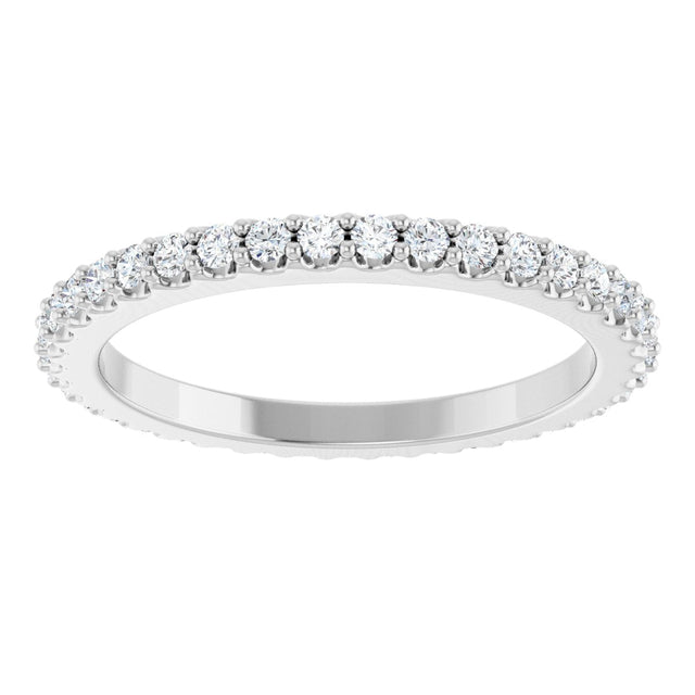 Platinum Round Natural Diamond Shared-Prong Eternity Band – 1.5 mm Stones (1/2–5/8 CTW) .0 - view 3