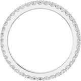 Platinum Round Lab-Grown Diamond Shared-Prong Eternity Band – 1.5 mm Stones (1/2–5/8 CTW) - view 2