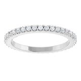 Platinum Round Natural Diamond Shared-Prong Eternity Band – 1.5 mm Stones (1/2–5/8 CTW) .0 - view 3