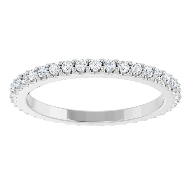 Platinum Round Lab-Grown Diamond Shared-Prong Eternity Band – 1.5 mm Stones (1/2–5/8 CTW) - view 3
