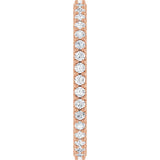 14K Gold Round Lab-Grown Diamond Shared-Prong Eternity Band – 1.5 mm Stones (1/2–5/8 CTW) - Rose Gold - view 4