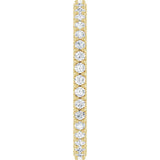 14K Gold Round Natural Diamond Shared-Prong Eternity Band – 1.5 mm Stones (1/2–5/8 CTW) .0 - Yellow Gold - view 4