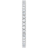 Platinum Round Natural Diamond Shared-Prong Eternity Band – 1.5 mm Stones (1/2–5/8 CTW) .0 - view 4