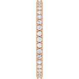 14K Gold Round Natural Diamond Shared-Prong Eternity Band – 1.5 mm Stones (1/2–5/8 CTW) .0 - Rose Gold - view 4