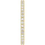 14K Gold Round Natural Diamond Shared-Prong Eternity Band – 1.5 mm Stones (1/2–5/8 CTW) .0 - Yellow Gold - view 4