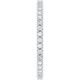 Platinum Round Lab-Grown Diamond Shared-Prong Eternity Band – 1.5 mm Stones (1/2–5/8 CTW) - view 4