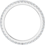 Platinum Round Natural Diamond Shared-Prong Eternity Band – 1.5 mm Stones (1/2–5/8 CTW) .0 - view 2