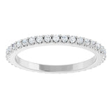 Platinum Round Lab-Grown Diamond Shared-Prong Eternity Band – 1.5 mm Stones (1/2–5/8 CTW) - view 3