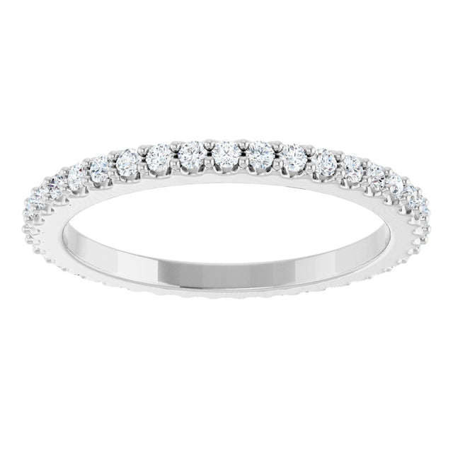 Platinum Round Lab-Grown Diamond Shared-Prong Eternity Band – 1.5 mm Stones (1/2–5/8 CTW) - view 3